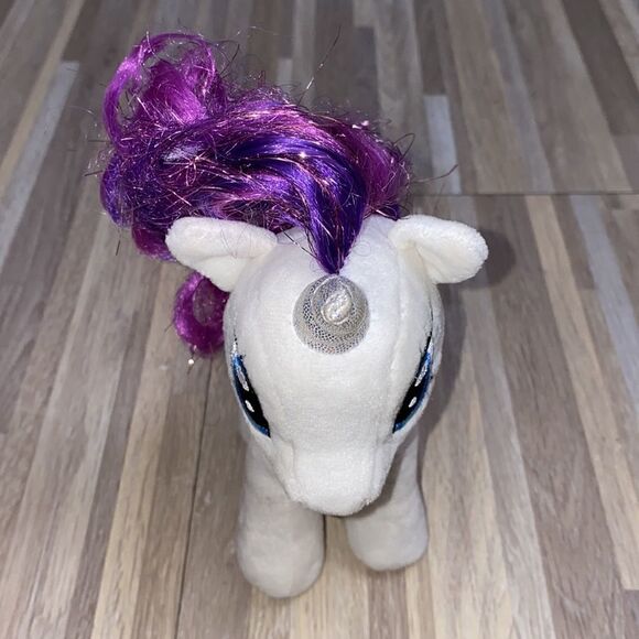 TY My Little Pony Sparkle Rarity 7"plush Unicorn White Purple Plush used plush - Picture 3 of 9